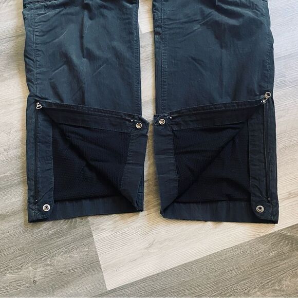 GAP Cargo Pants Large Black Work Zipper Pockets Mesh Lined - Picture 4 of 11